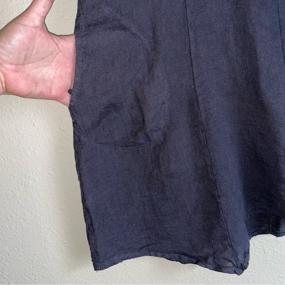 Nina Kendosa Paris Eggplant Purple Melissa Linen Mini Dress One Size - Picture 8 of 9